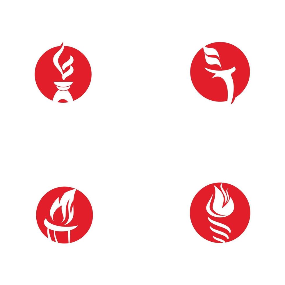 Set Torch  Logo Template vector symbol