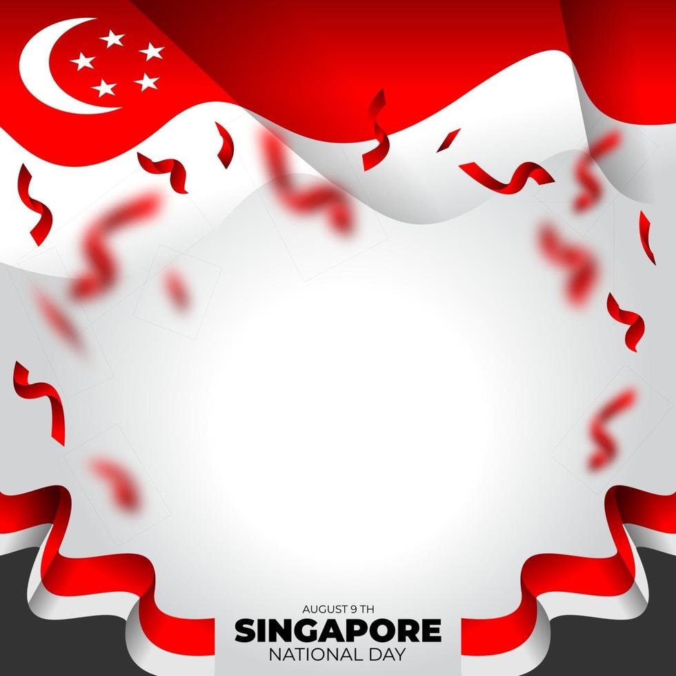 fondo de celebración del día nacional de singapur vector