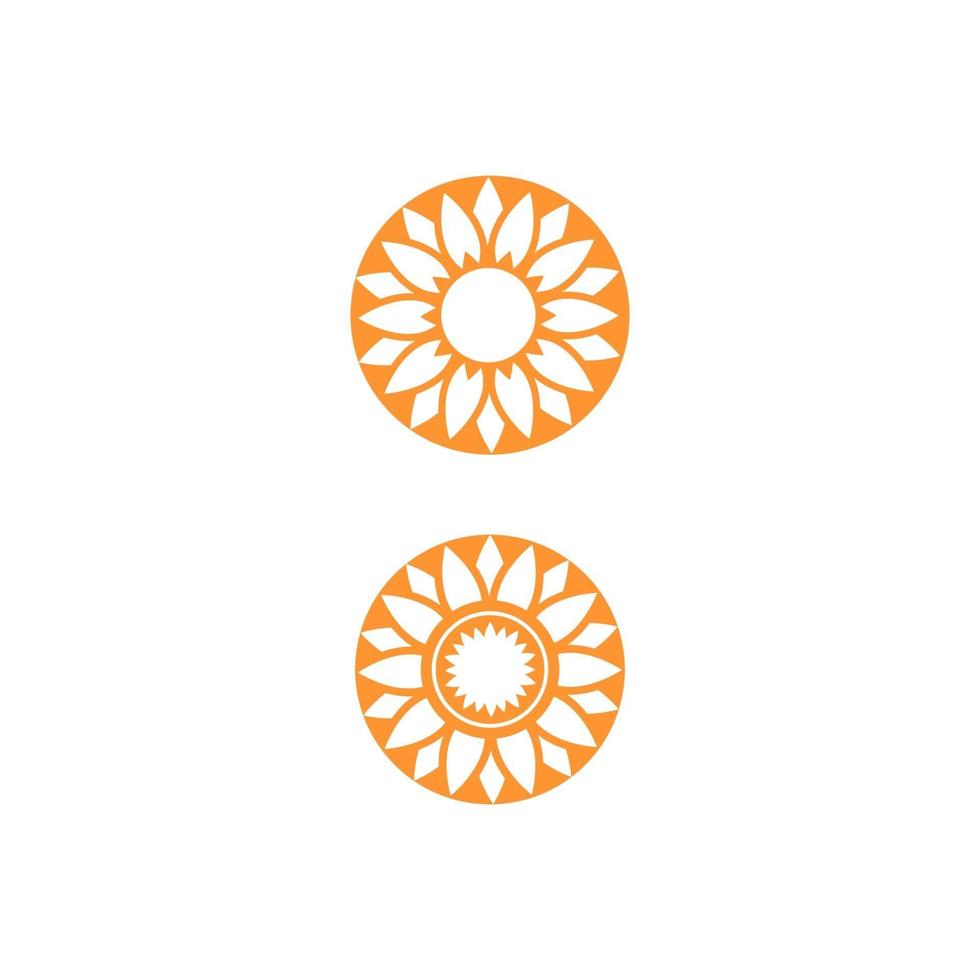 Sun Flower Logo Template vector