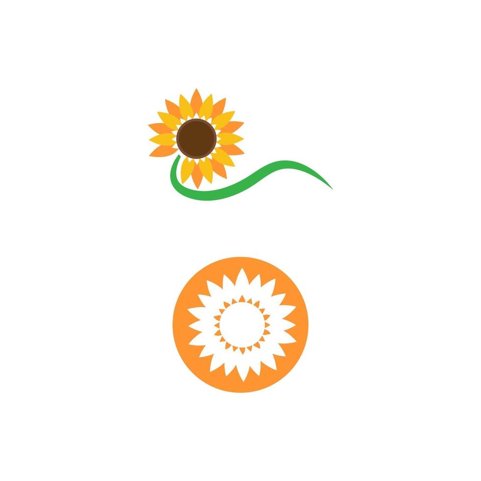 Sun Flower Logo Template vector