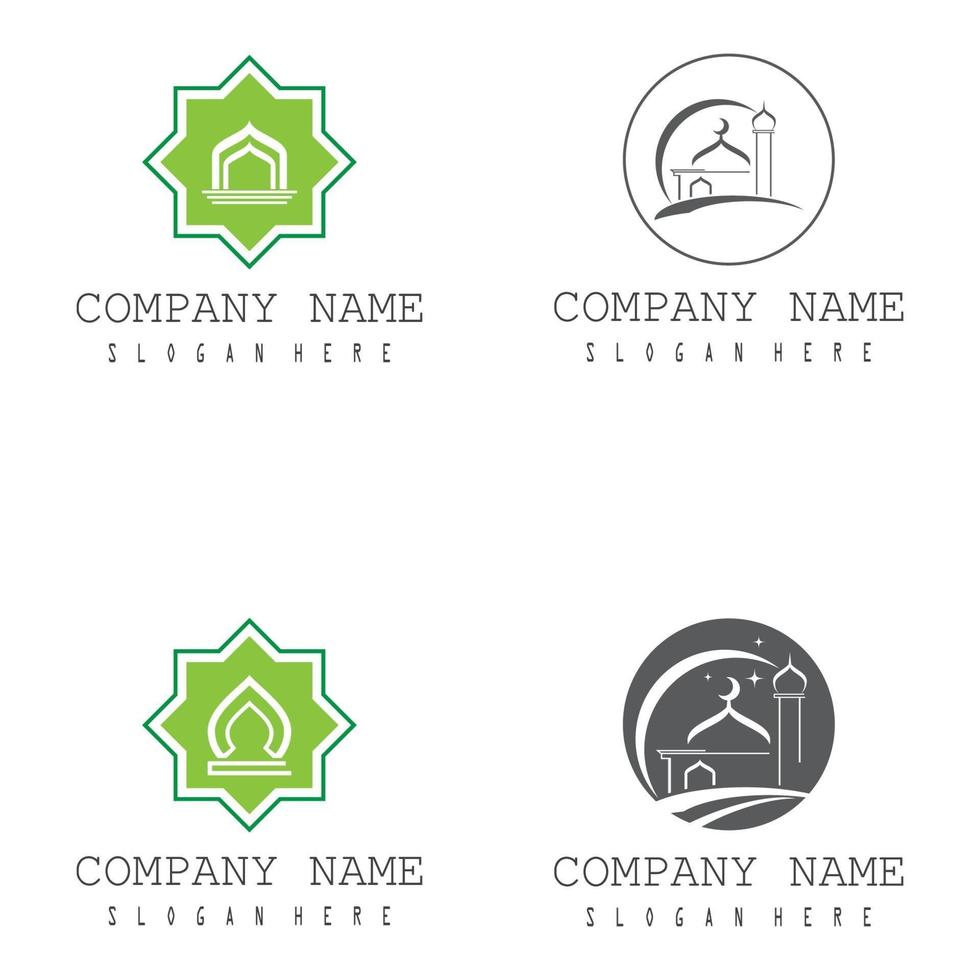 Mosque Logo Template vector symbol illustration design