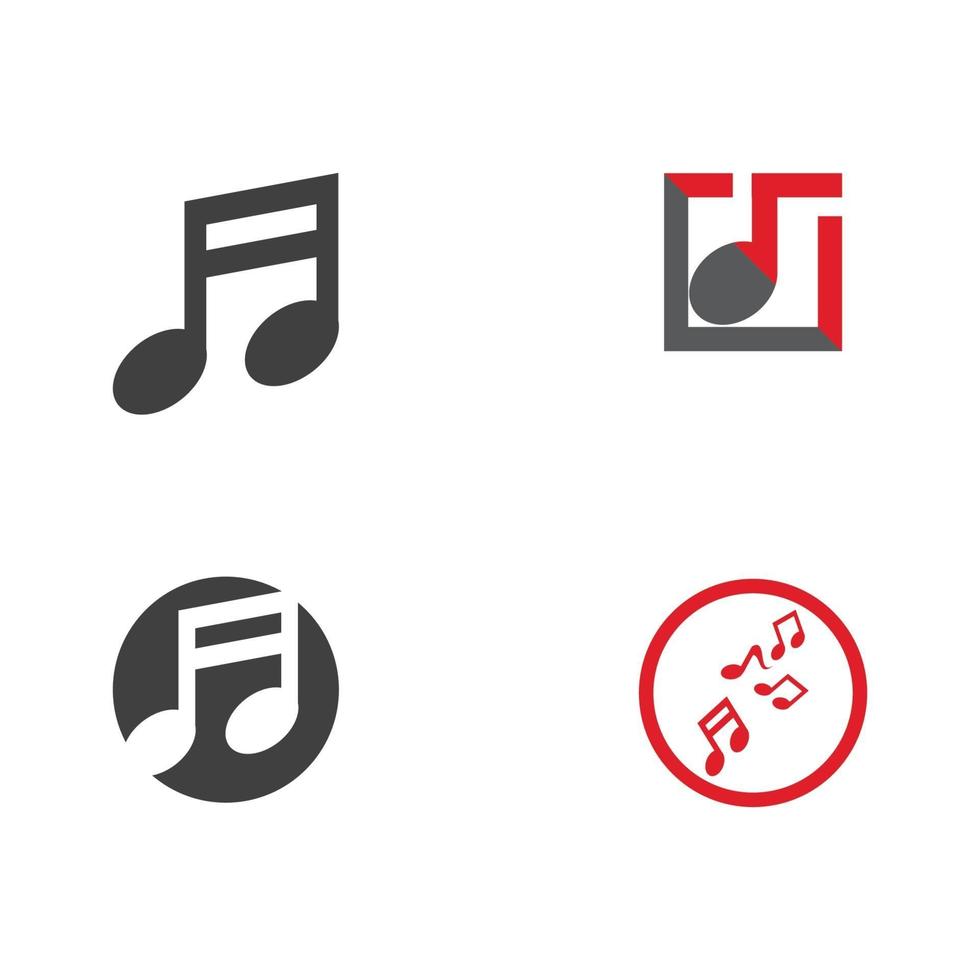 Music note Logo Template set vector