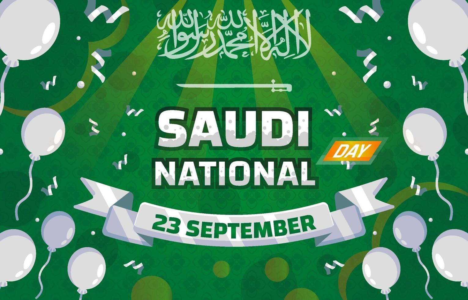 National Day Saudi Background vector