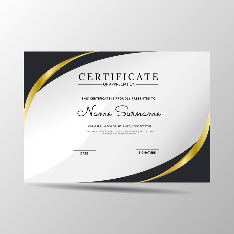 elegant diploma certificate template vector