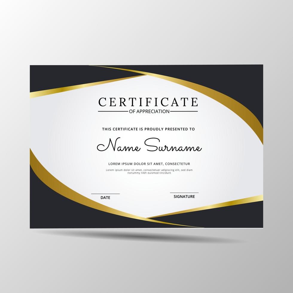 elegant diploma certificate template vector