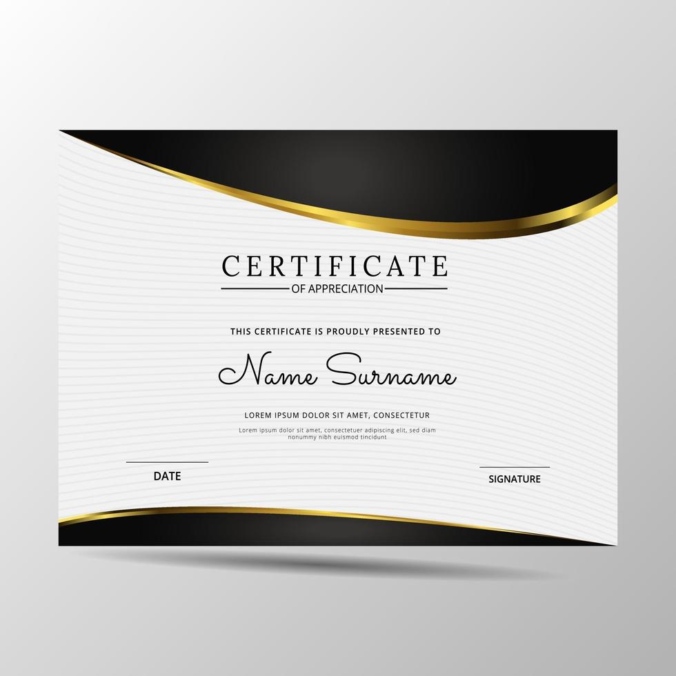 elegant diploma certificate template Use for print vector