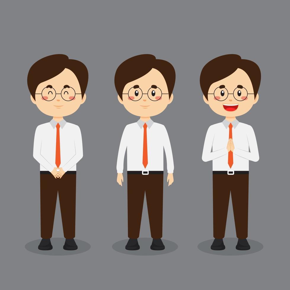 Business Character with Various Expression vector