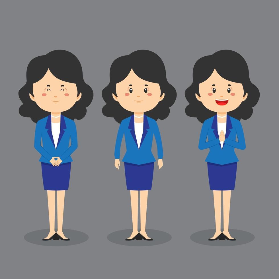 Business Character with Various Expression vector