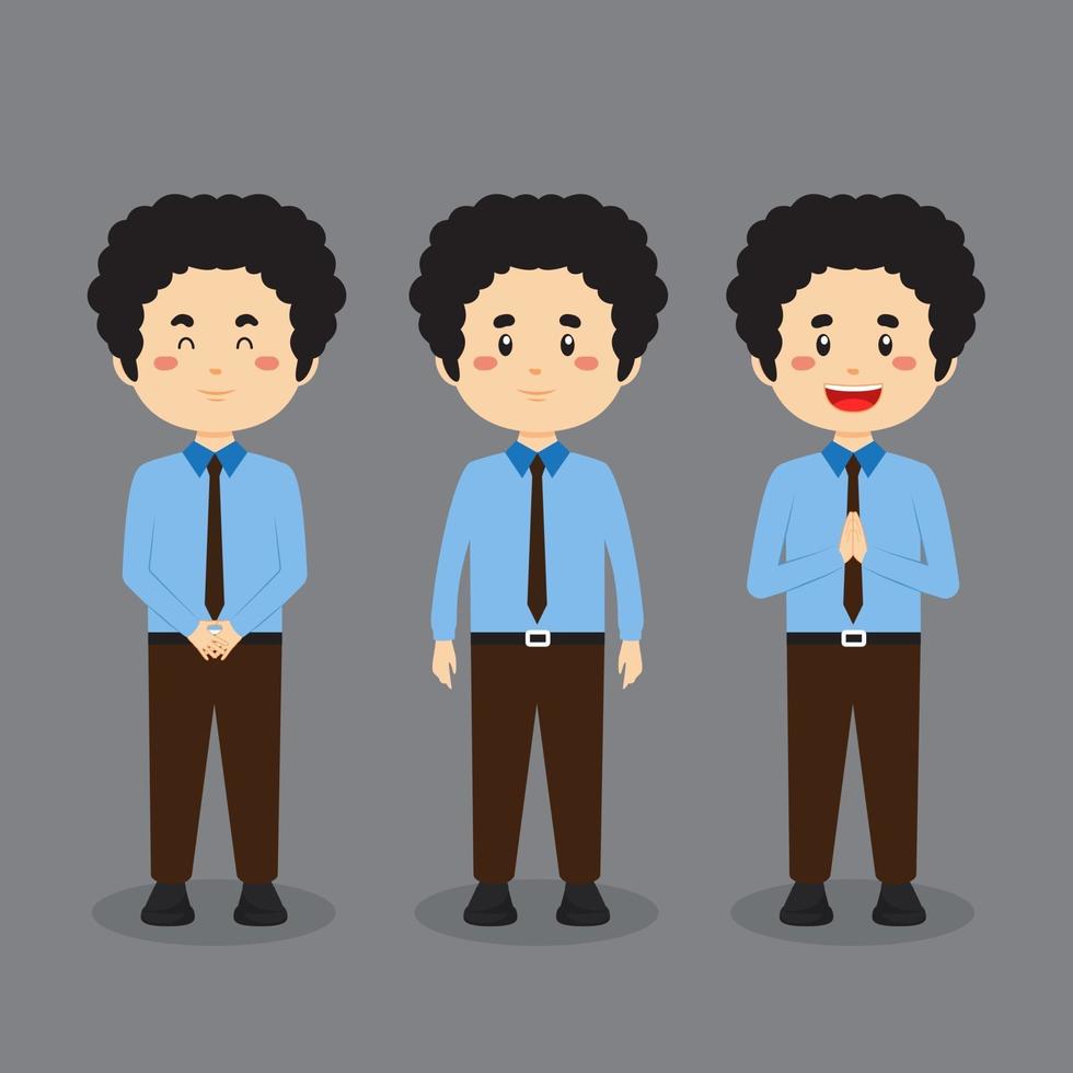 Business Character with Various Expression vector