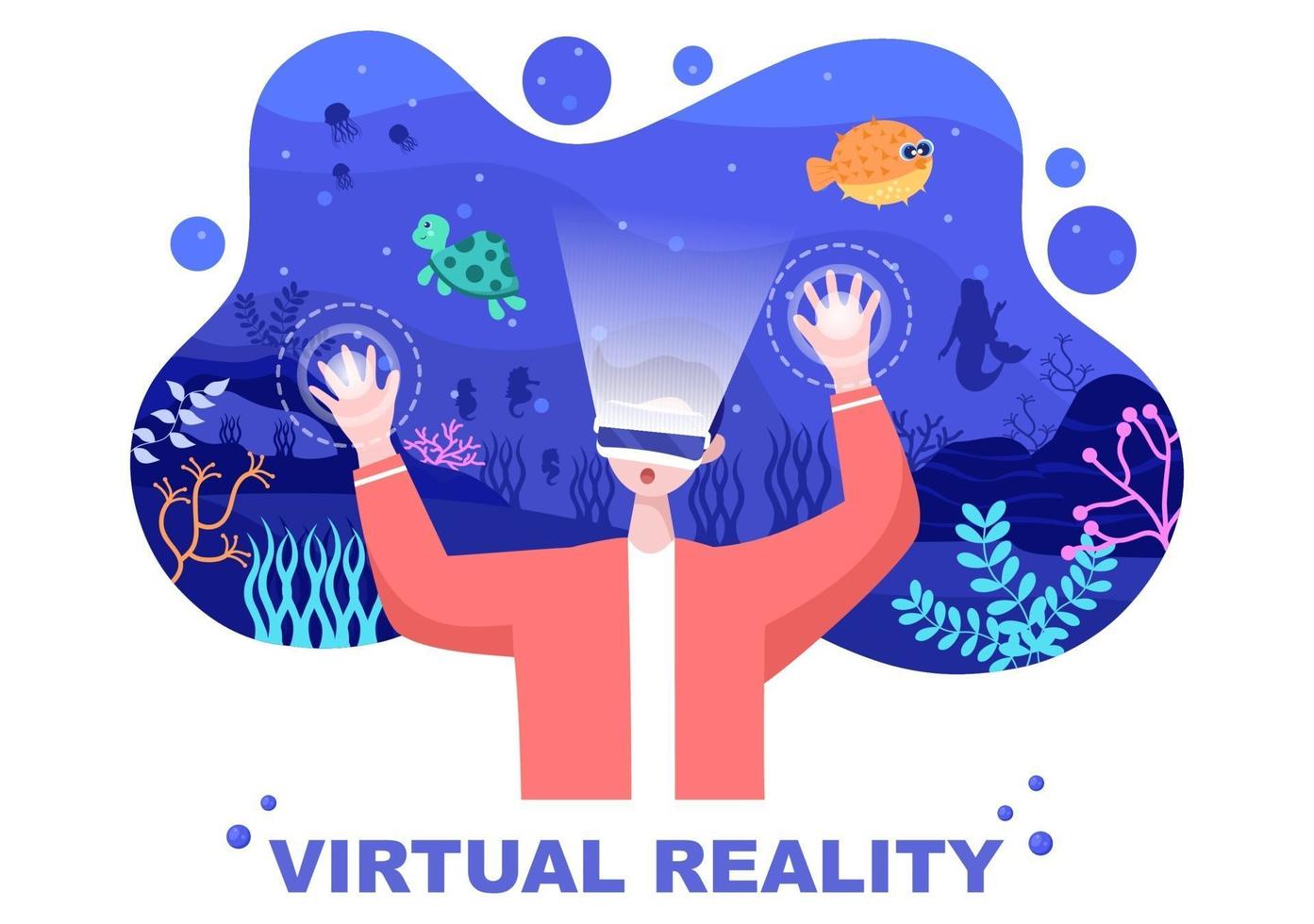 VR Glasses Game Virtual Reality Vector Illustration