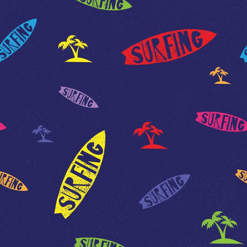 colorful surfing board seamless pattern vector