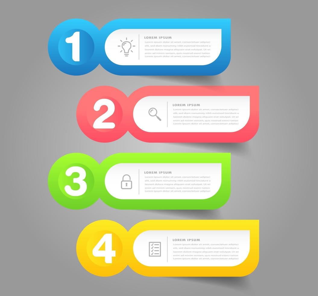 modern text box template, infographics banner vector