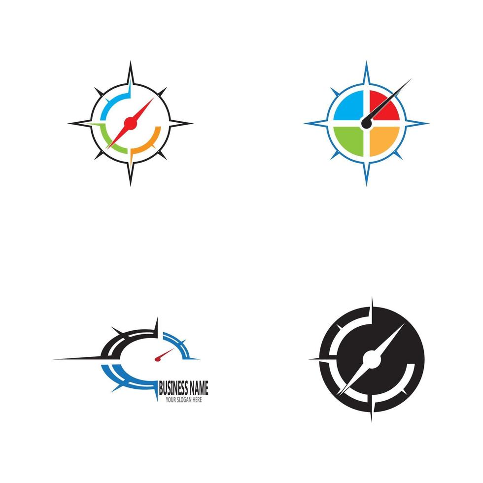 Compass icon and symbol vector template