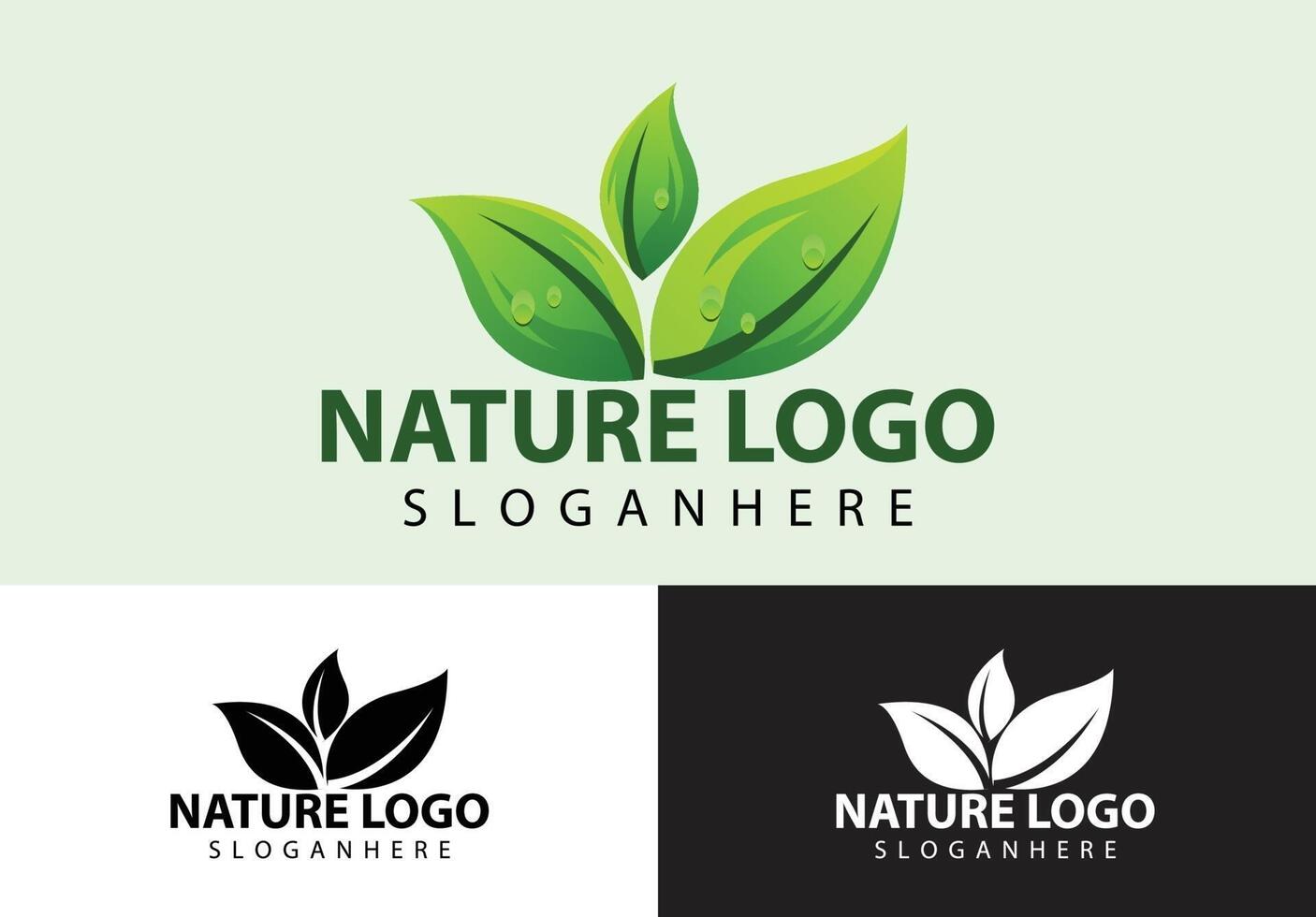 leaf nature logo concept vector