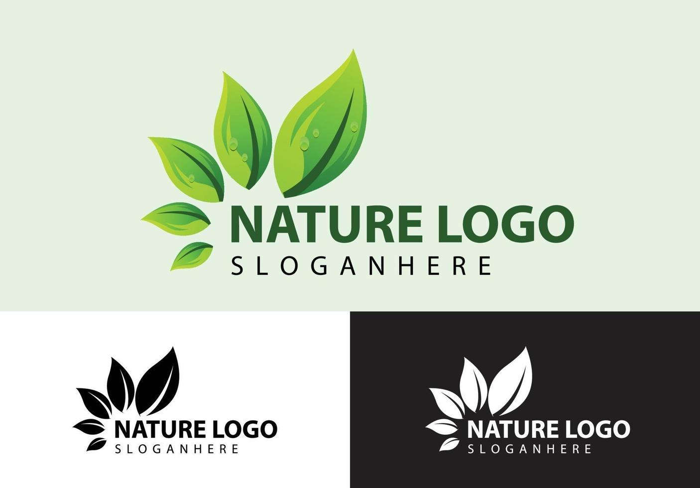 leaf nature logo concept vector