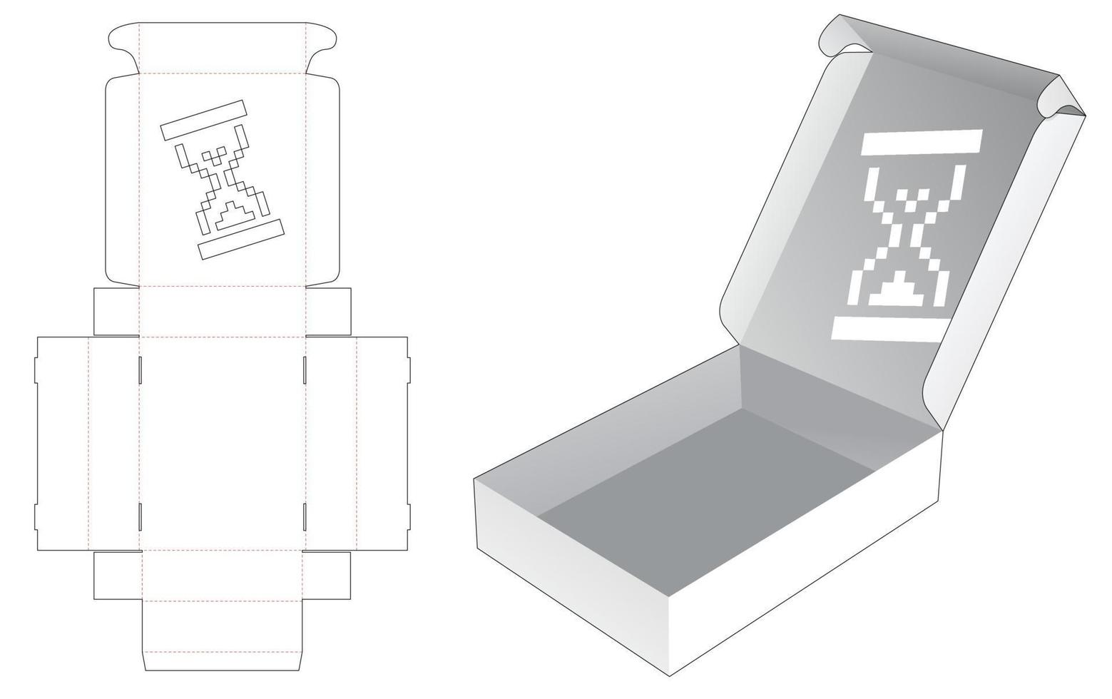 caja de embalaje plantilla troquelada vector