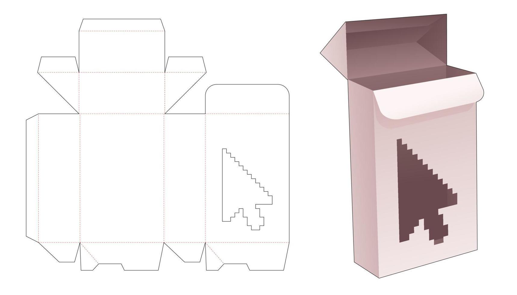 packaging box die cut template vector