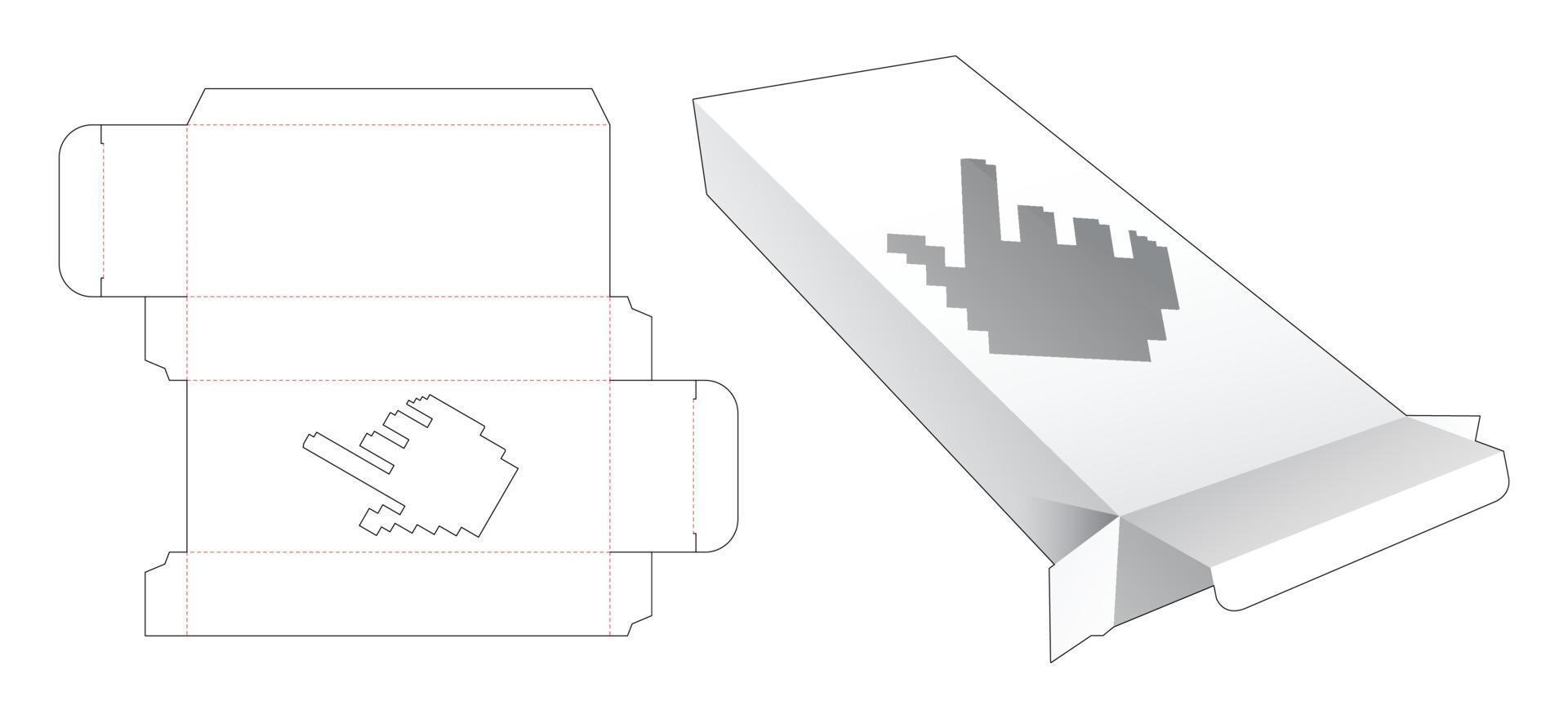 caja de embalaje plantilla troquelada vector