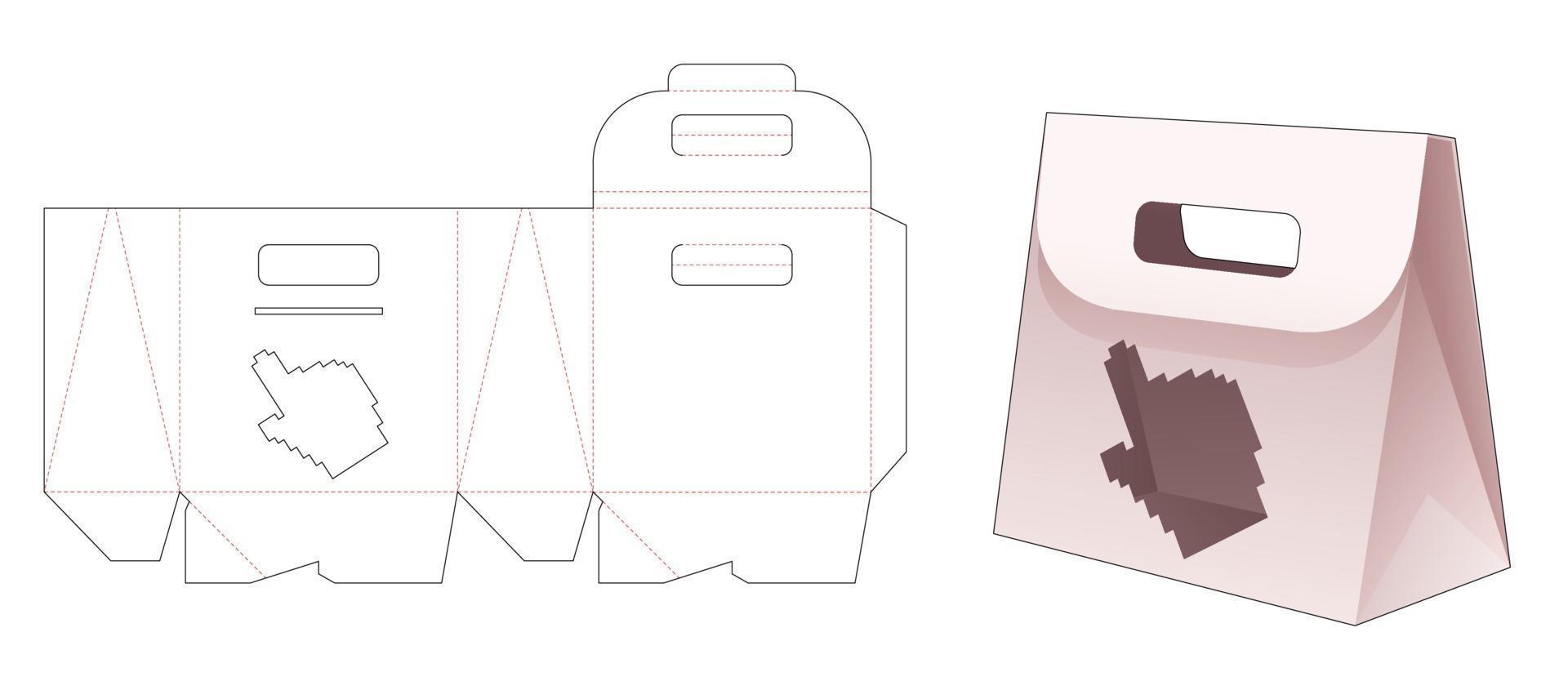 packaging box die cut template vector