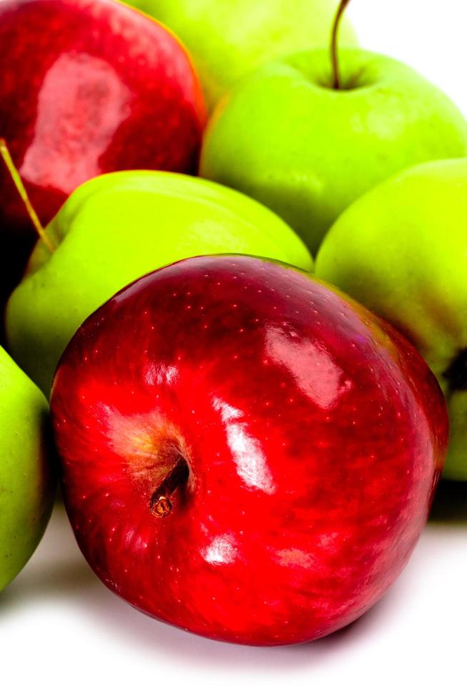 Green and red apples photo