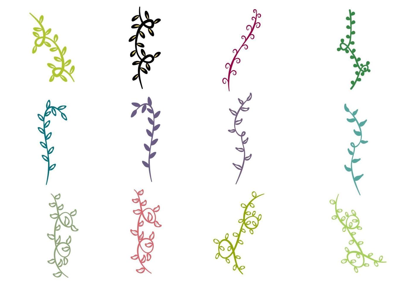 Ivy Doodle Vector Set