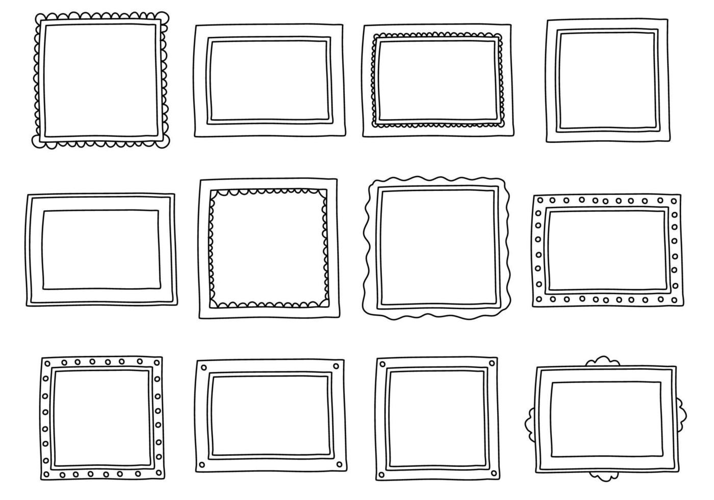 Frames Doodle Vector