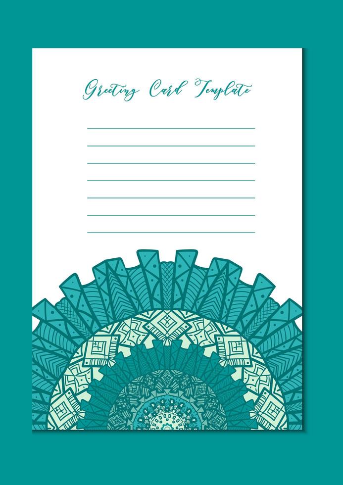 Mandala oriental template card vector