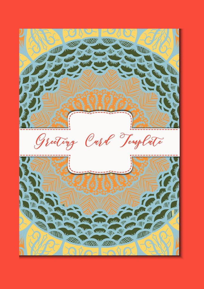 Mandala vintage template card vector