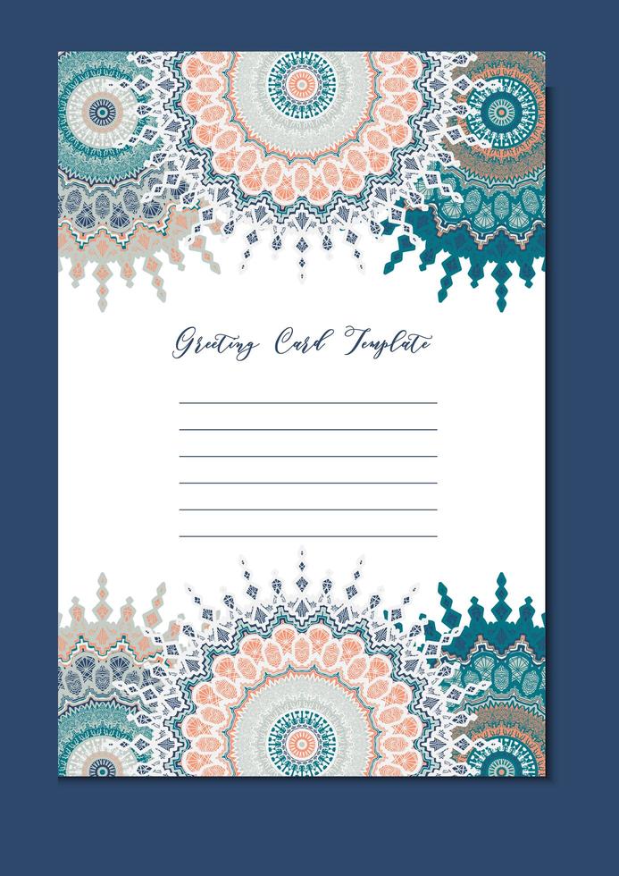 Mandala vintage template card vector