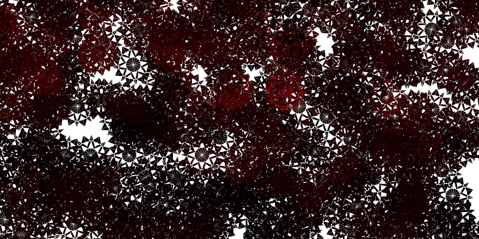 Light Red vector pattern with colored snowflakes.