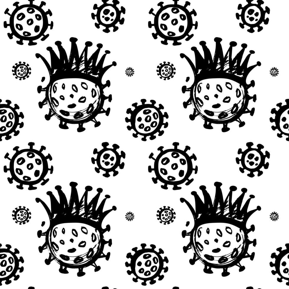 coronavirus vector seamless pattern. covid