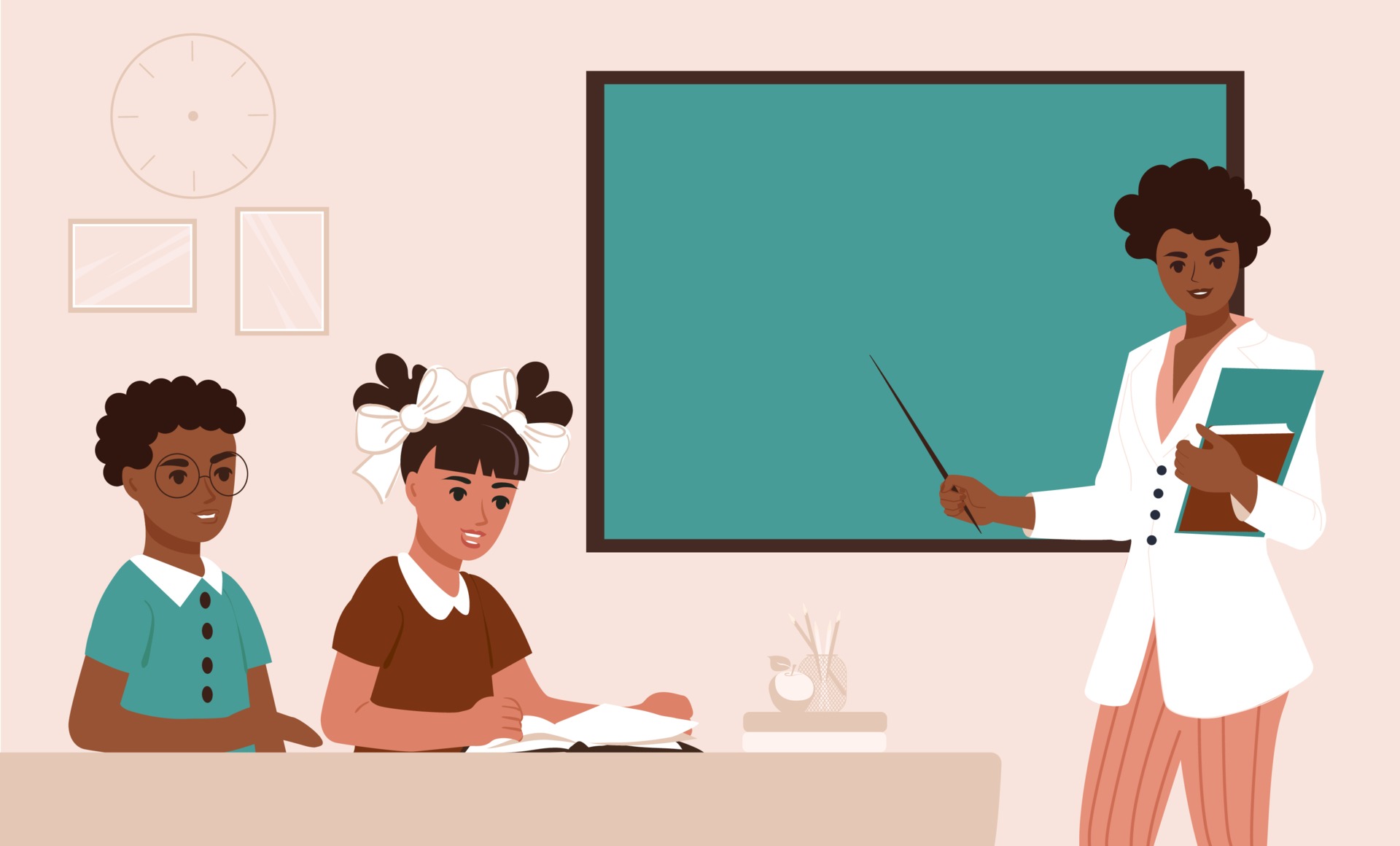 School class with young African American woman teacher 3084417 Vector Art at Vecteezy School class with young African American woman teacher 3084417 Vector Art at Vecteezy