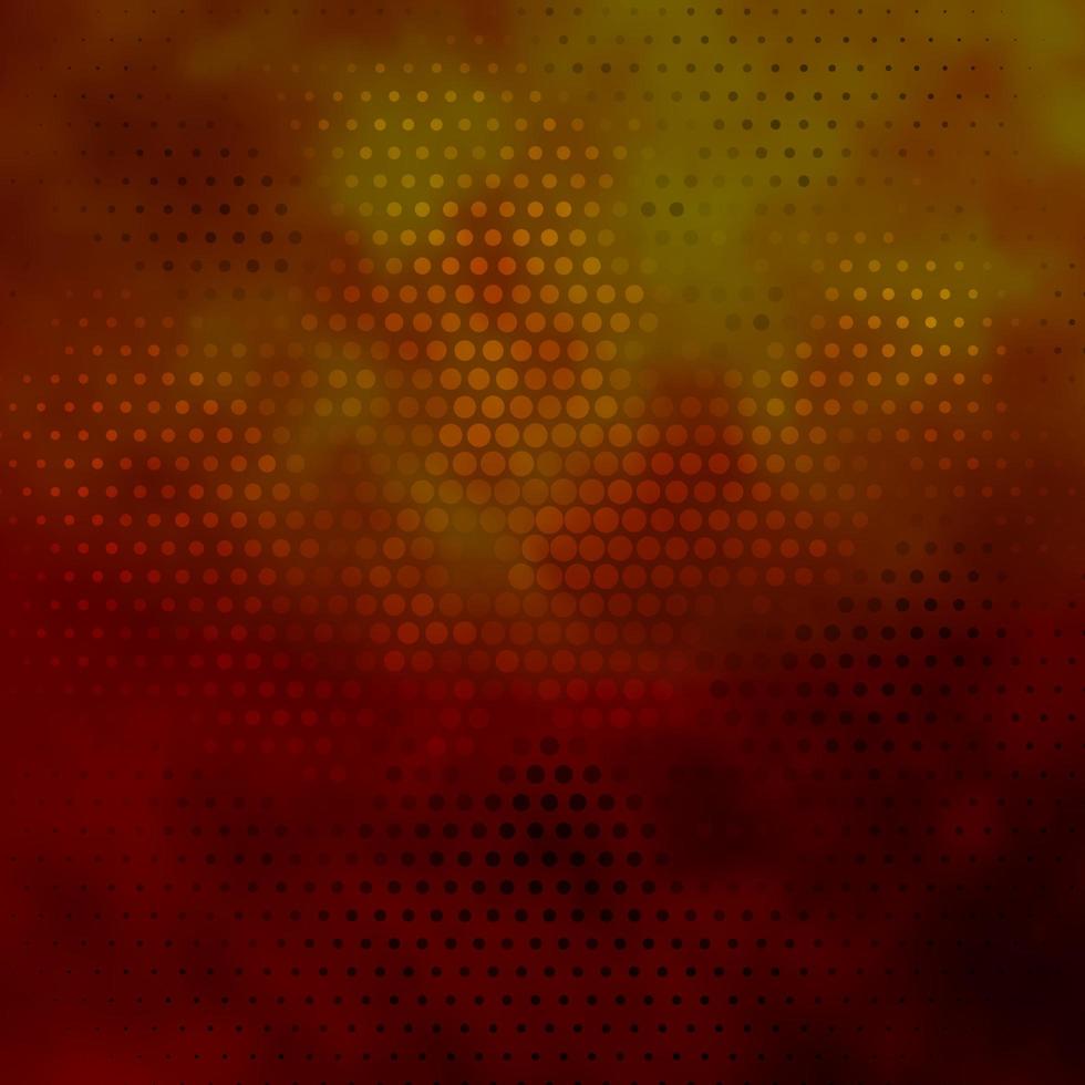 Dark Brown vector background with bubbles.