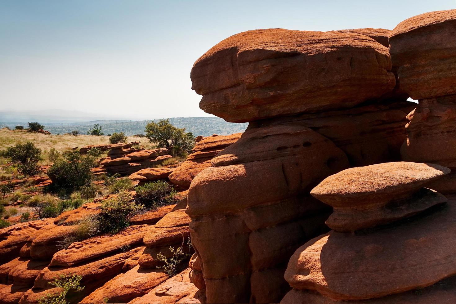 Red rocks in the South African Magaliesberg plateau photo