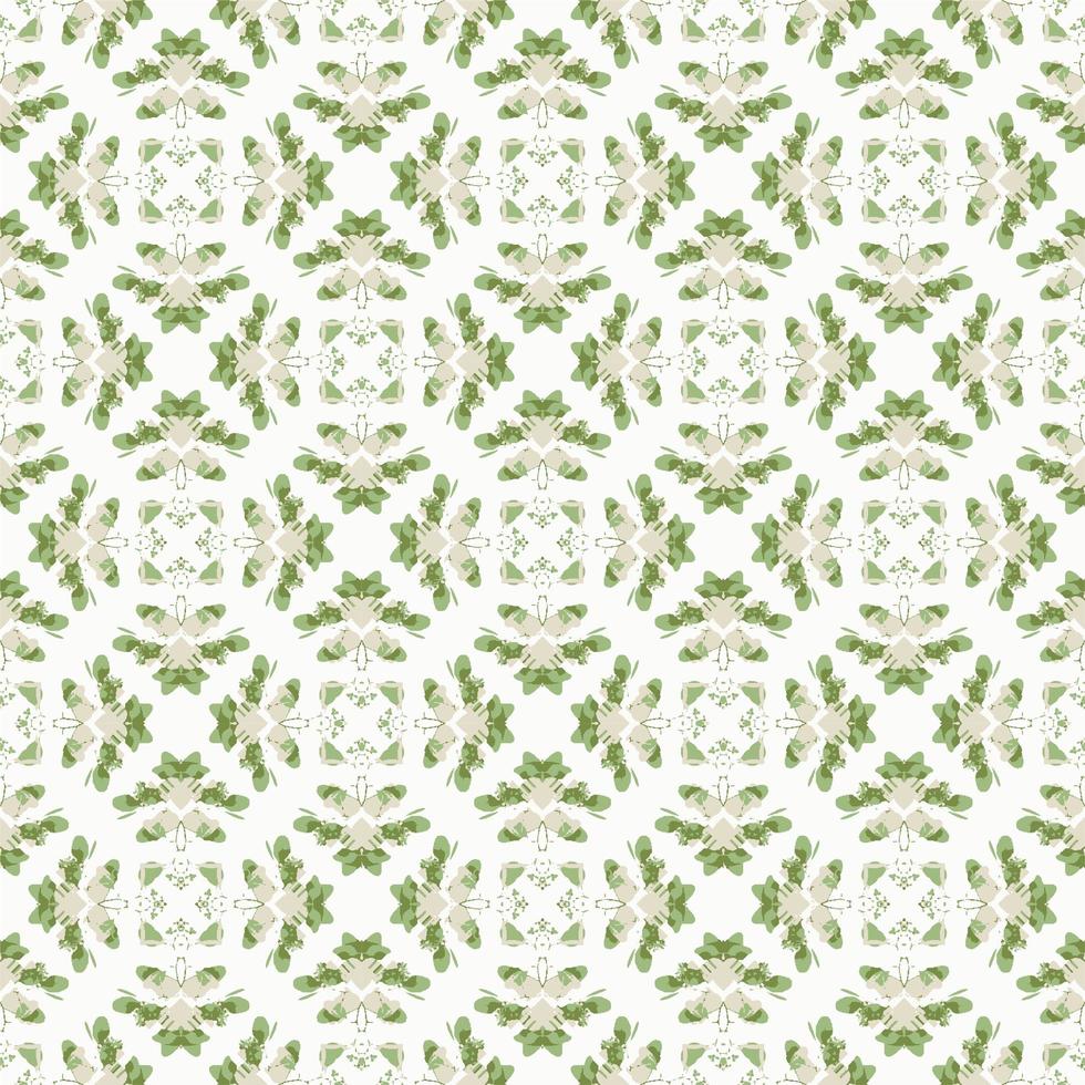 Ethnic botanical seamless pattern with ornament vector