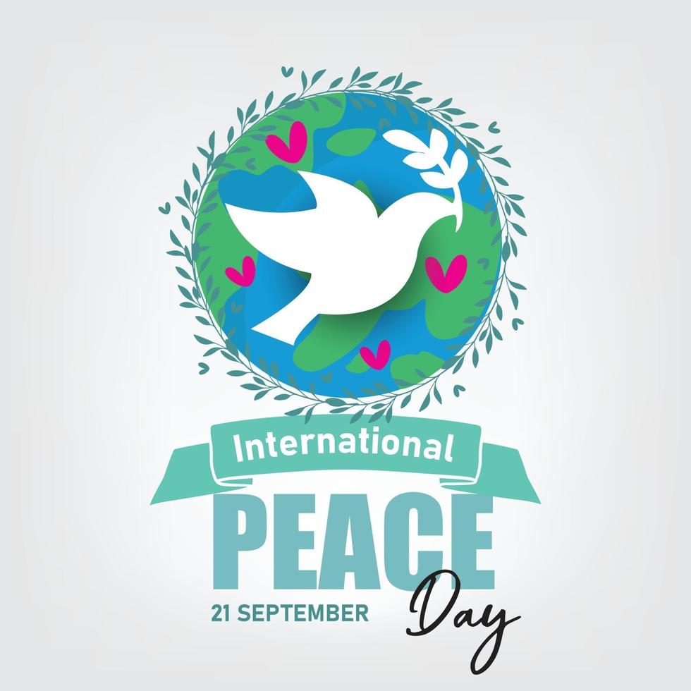 International peace day. Illustration concept present peace world. vector