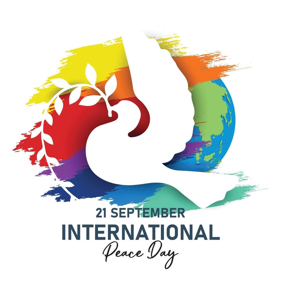 International peace day. Illustration concept present peace world. vector