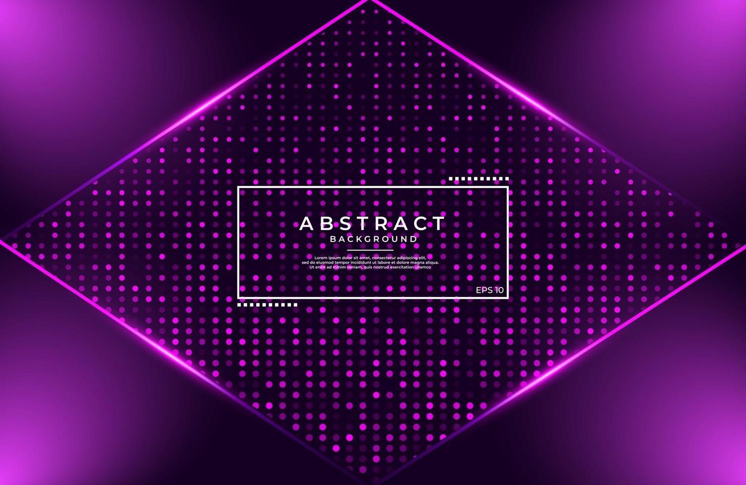 Dark purple Realistic abstract Geometric background  Neon light effect vector