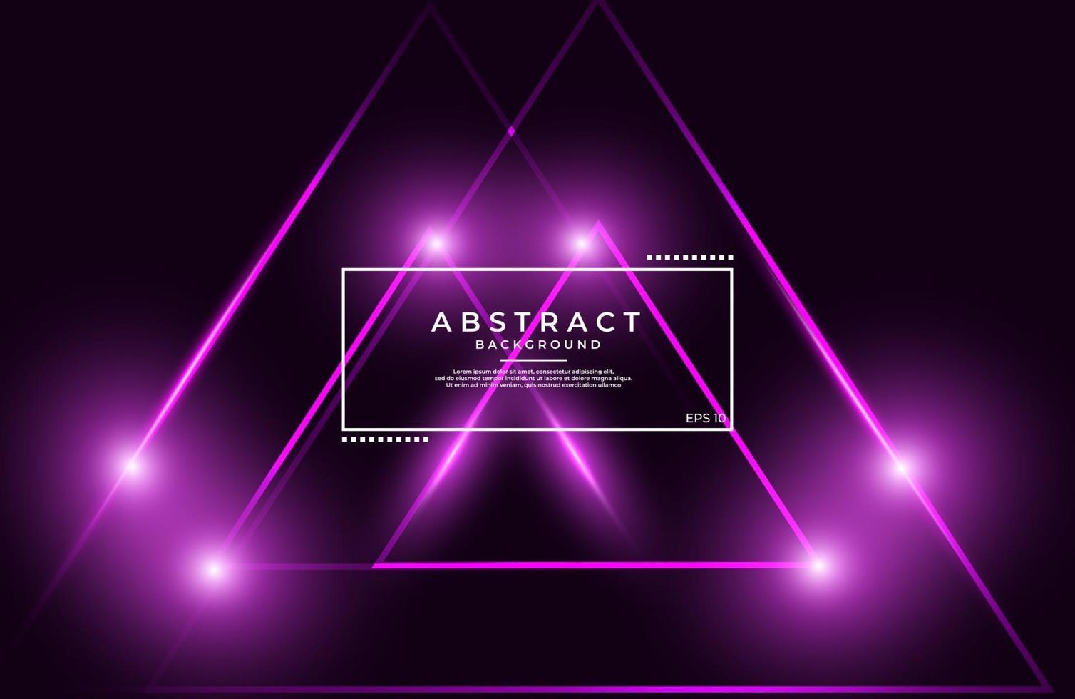 efecto de luz de neón de fondo geométrico abstracto realista púrpura oscuro vector