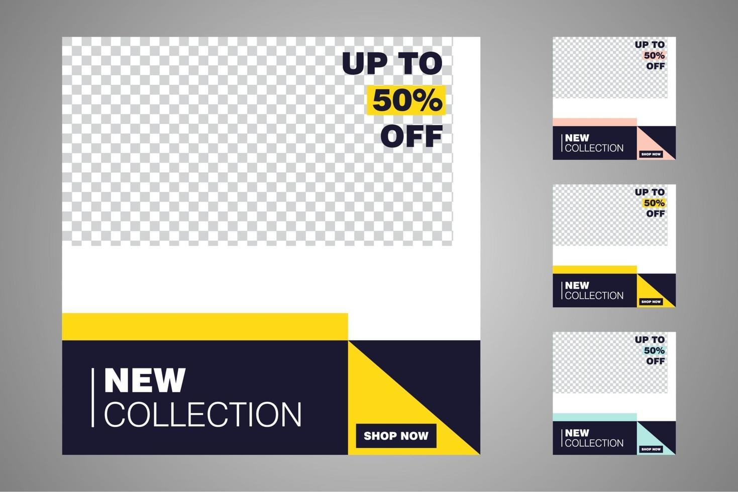 Suitable for social media posts templates and web or internet ads. vector