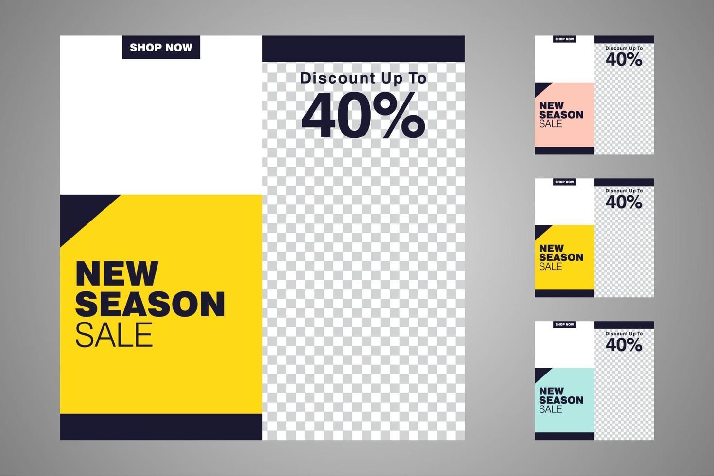 Suitable for social media posts templates and web or internet ads. vector