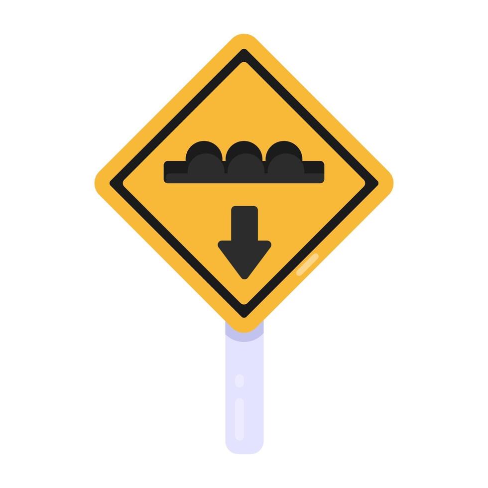 Bumpy Road Dangerous vector