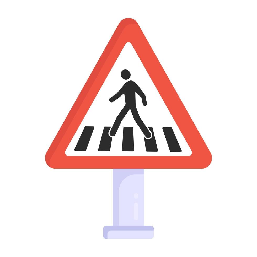 Zebra Crossing sign vector