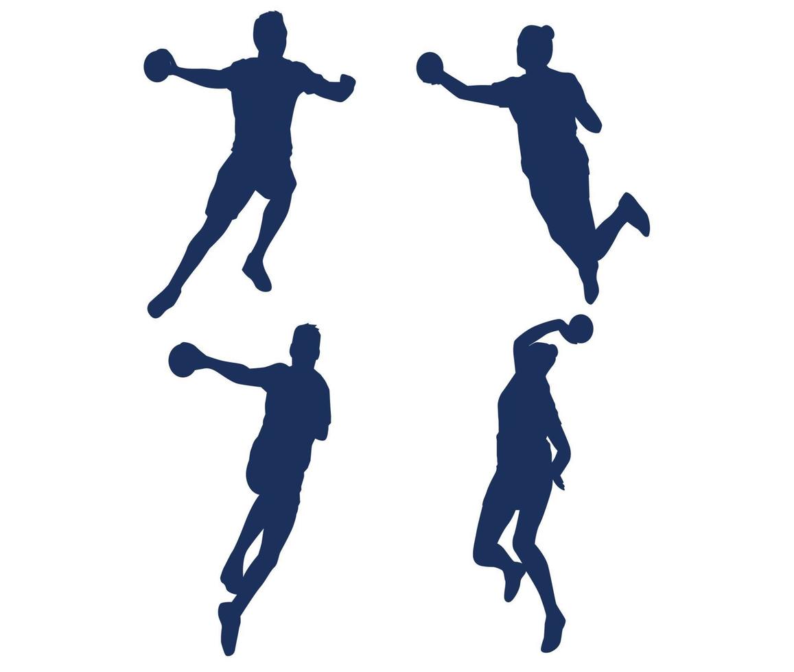 juegos balonmano deporte diseño juegos símbolos abstractos signos iconos vector