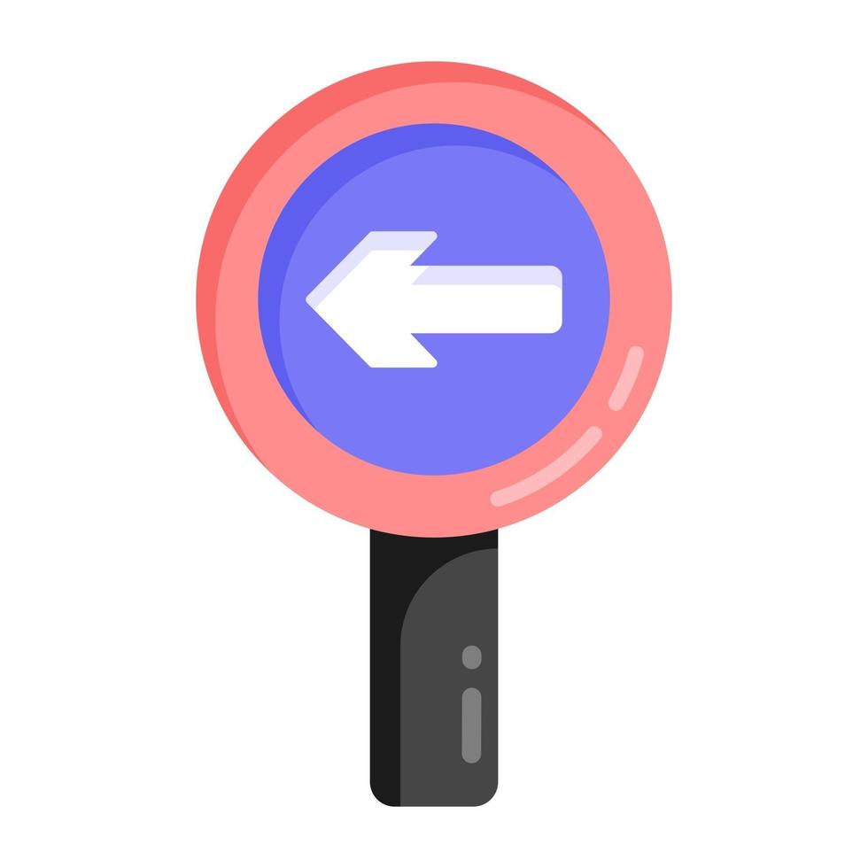 Left Road Arrow vector