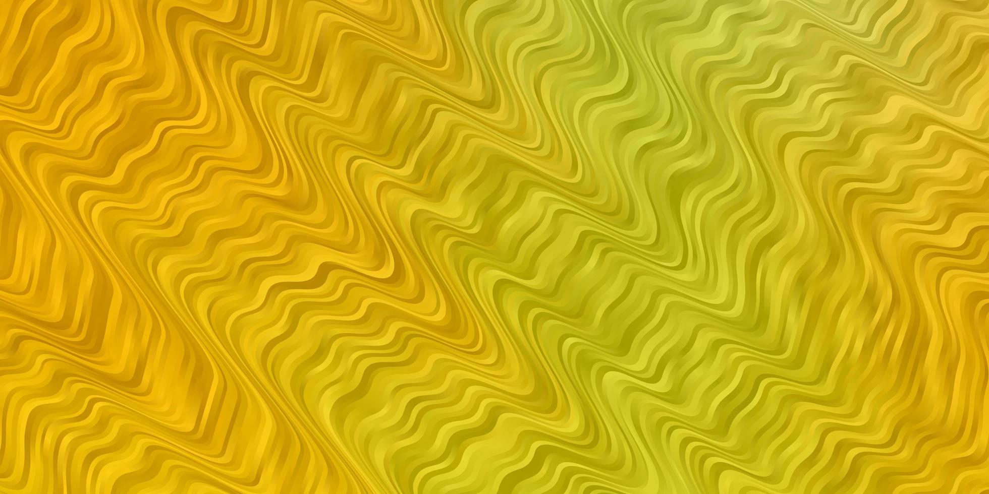 Light Green, Yellow vector backdrop with curves.