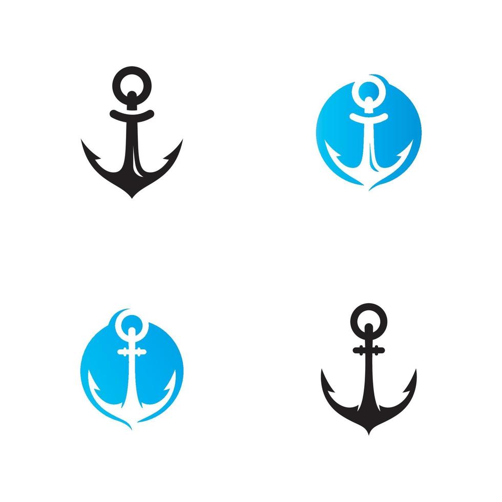 Anchor logo and symbol icon vector template