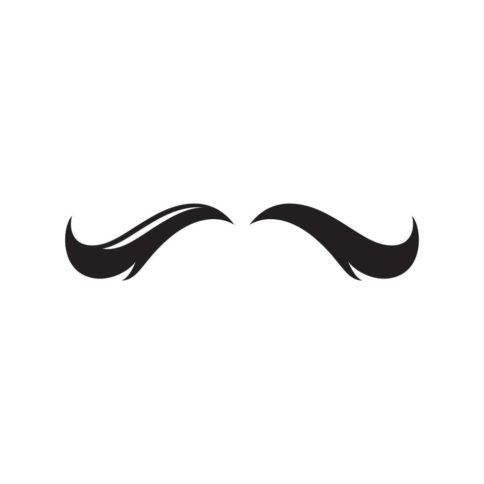 Moustache set icons for barber logo  barber shop and retro design vector