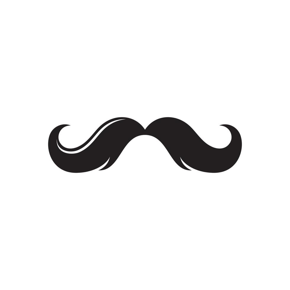 Moustache set icons for barber logo  barber shop and retro design vector