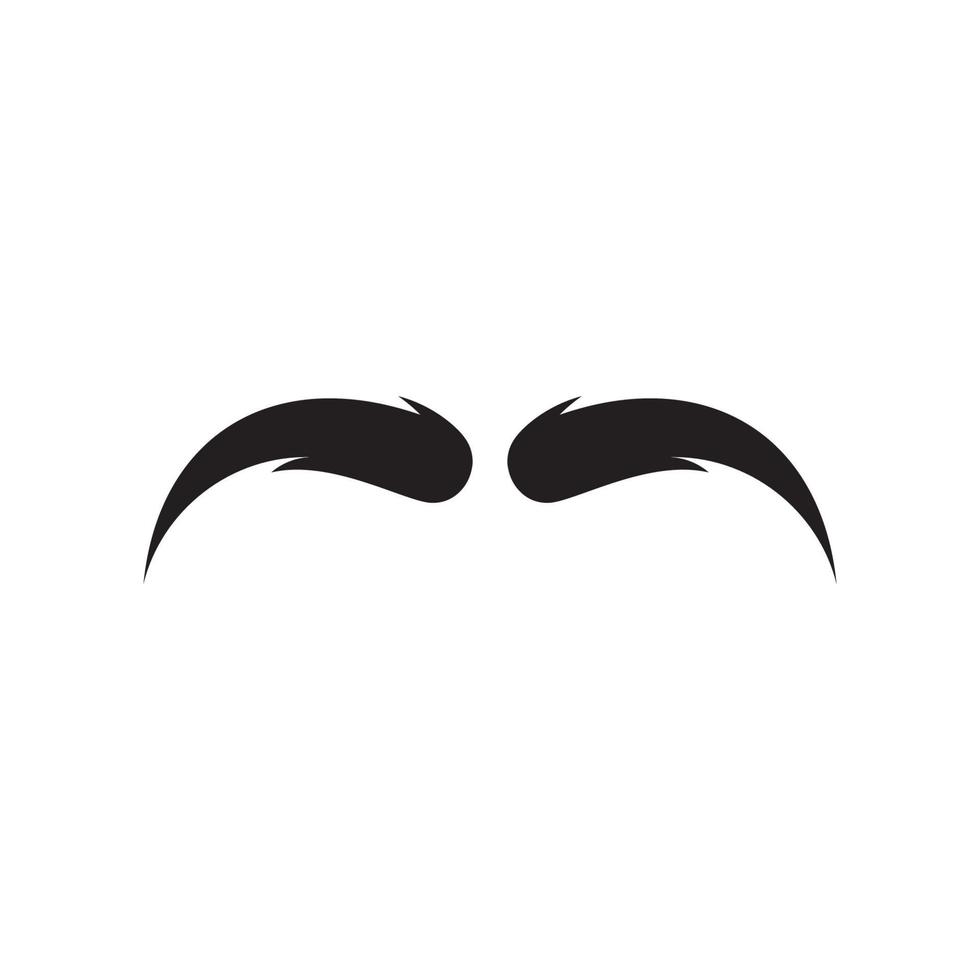 Moustache set icons for barber logo  barber shop and retro design vector